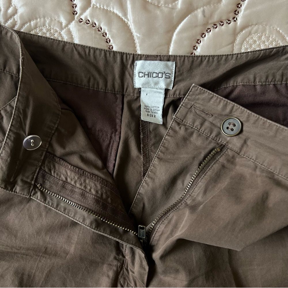 Chico’s Cropped Cargo Pants in Brown Size 2/ US 12 - Picture 6 of 11